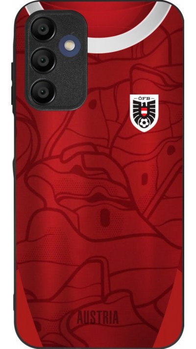 Coque Samsung Galaxy A16 - Silicone rigide noir Maillot de football Autriche personnalisable