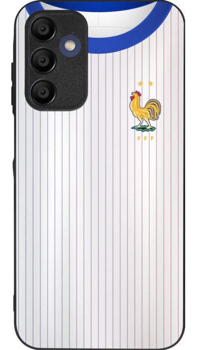 Coque Samsung Galaxy A16 - Silicone rigide noir Maillot de football France Extérieur personnalisable