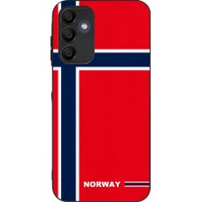 Coque Samsung Galaxy A16 - Silicone rigide noir Maillot de football Norvège 2026 personnalisable