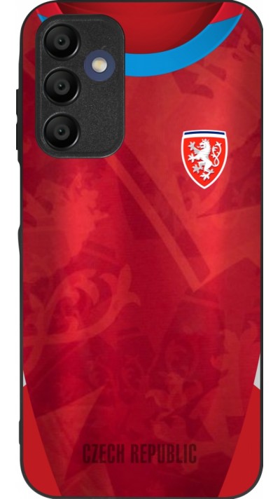 Coque Samsung Galaxy A16 - Silicone rigide noir Maillot de football République Tchèque personnalisable