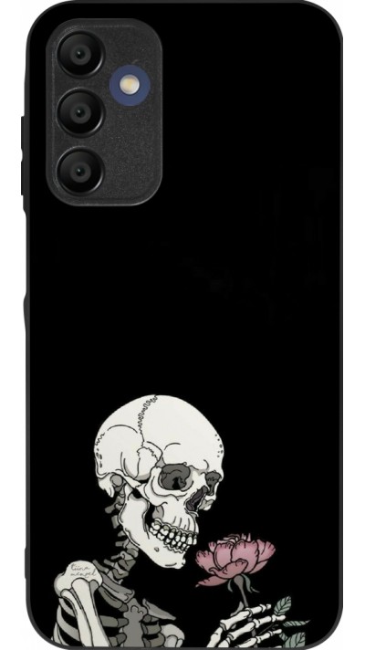Coque Samsung Galaxy A16 - Silicone rigide noir Halloween 2023 rose and skeleton