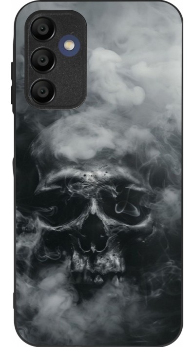 Coque Samsung Galaxy A16 - Silicone rigide noir Halloween 2024 smoky skull