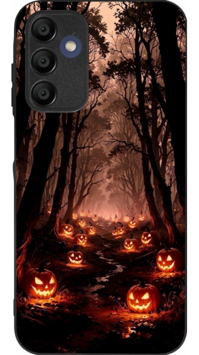 Coque Samsung Galaxy A16 - Silicone rigide noir Halloween 2025 Road of Terrifying Pumpkins