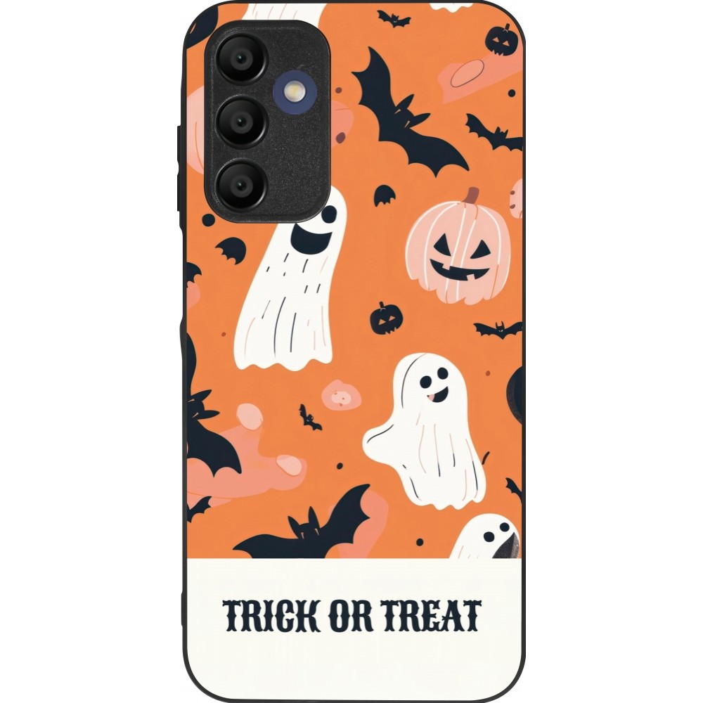 Coque Samsung Galaxy A16 - Silicone rigide noir Halloween 2025 Trick treat