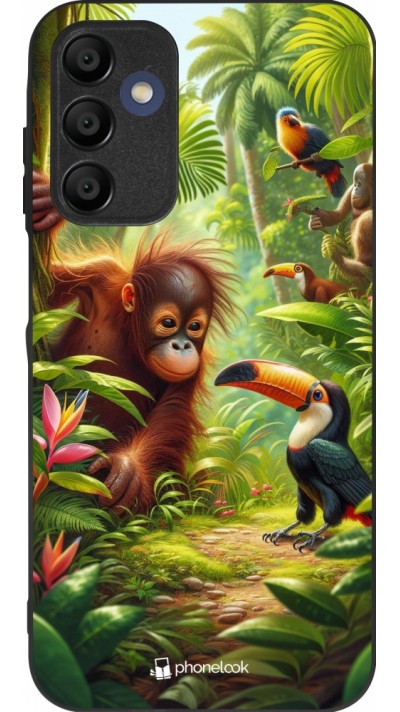 Samsung Galaxy A16 Case Hülle - Silikon schwarz Tropischer Dschungel Tayrona
