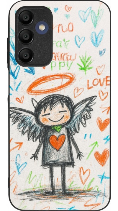 Samsung Galaxy A16 Case Hülle - Silikon schwarz Little Angel Sketch Love
