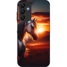 Coque Samsung Galaxy A16 - Silicone rigide noir Majestic Sunset Horse