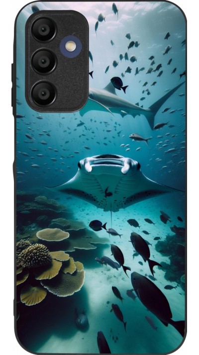 Coque Samsung Galaxy A16 - Silicone rigide noir Manta Lagon Nettoyage