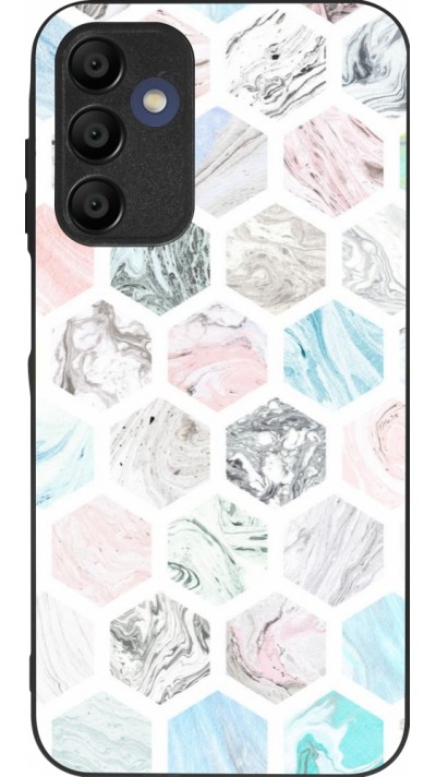 Samsung Galaxy A16 Case Hülle - Silikon schwarz Marble Everything