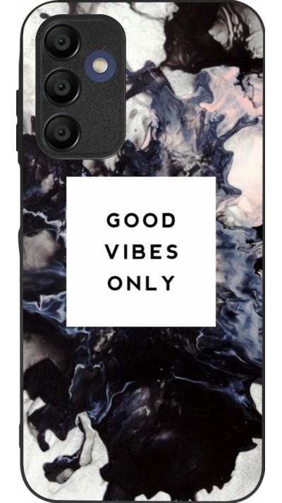 Coque Samsung Galaxy A16 - Silicone rigide noir Marble Good Vibes Only