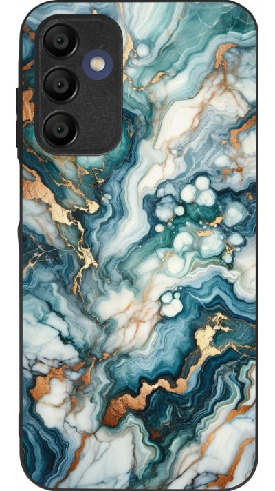Coque Samsung Galaxy A16 - Silicone rigide noir Marbre Vert Bleu Doré