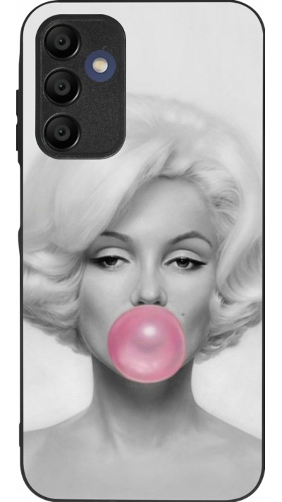 Coque Samsung Galaxy A16 - Silicone rigide noir Marilyn Bubble