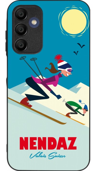 Coque Samsung Galaxy A16 - Silicone rigide noir Nendaz Ski Downhill