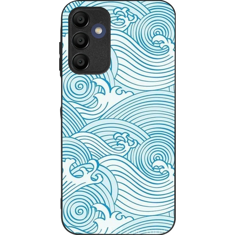 Coque Samsung Galaxy A16 - Silicone rigide noir Ocean Waves