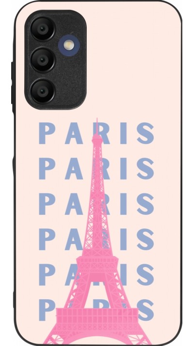 Coque Samsung Galaxy A16 - Silicone rigide noir Paris Pink Print