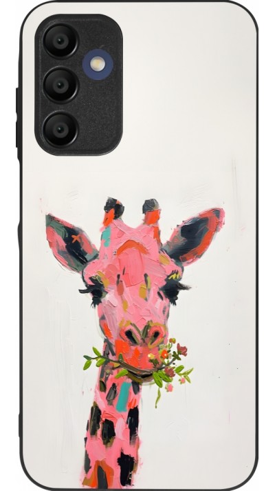 Coque Samsung Galaxy A16 - Silicone rigide noir Pink Girafe Paint