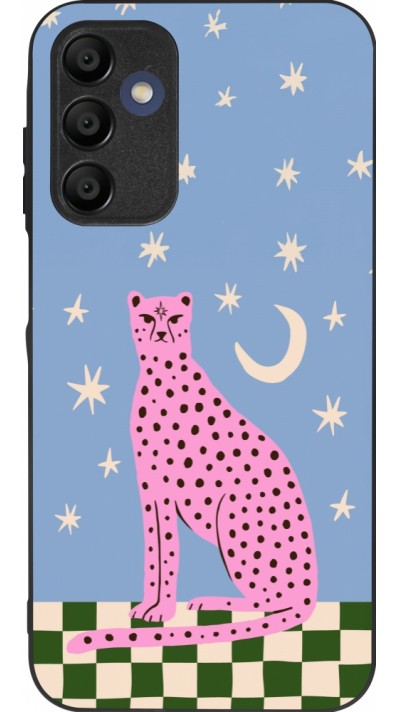 Coque Samsung Galaxy A16 - Silicone rigide noir Pink leopard with stars 2026