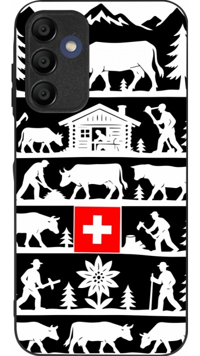 Coque Samsung Galaxy A16 - Silicone rigide noir Poya Suisse 1 noir