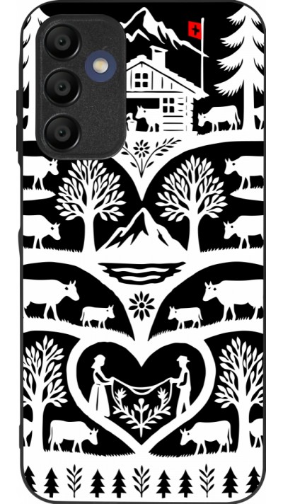 Coque Samsung Galaxy A16 - Silicone rigide noir Poya Suisse 2 noir