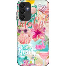 Coque Samsung Galaxy A16 - Silicone rigide noir Preppy Collage Aloha