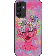 Coque Samsung Galaxy A16 - Silicone rigide noir Psychedelic pink mushroom