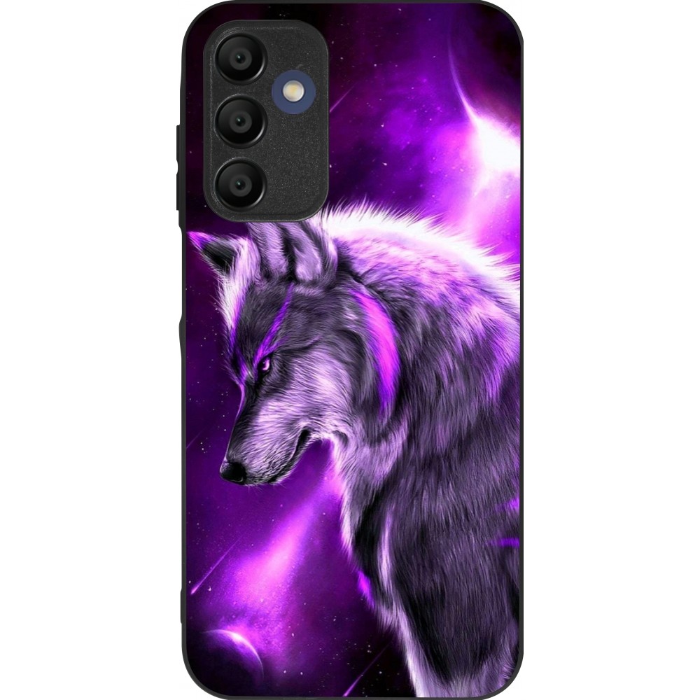 Coque Samsung Galaxy A16 - Silicone rigide noir Purple Sky Wolf