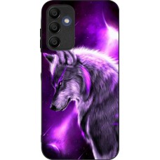 Coque Samsung Galaxy A16 - Silicone rigide noir Purple Sky Wolf