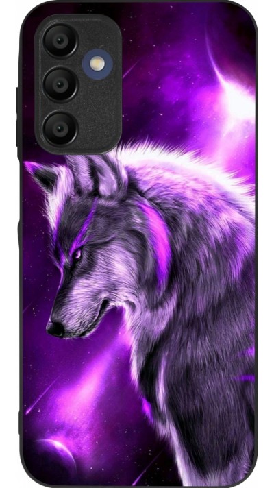 Coque Samsung Galaxy A16 - Silicone rigide noir Purple Sky Wolf