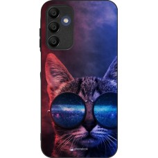 Coque Samsung Galaxy A16 - Silicone rigide noir Red Blue Cat Glasses