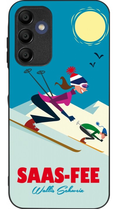 Coque Samsung Galaxy A16 - Silicone rigide noir Saas-Fee Ski Downhill
