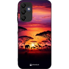 Coque Samsung Galaxy A16 - Silicone rigide noir Safari sunset wildlife