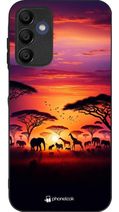 Coque Samsung Galaxy A16 - Silicone rigide noir Safari sunset wildlife