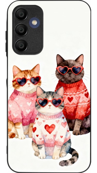 Samsung Galaxy A16 Case Hülle - Silikon schwarz Saint Valentines Day 26 Cat Love