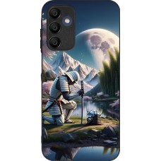 Coque Samsung Galaxy A16 - Silicone rigide noir Samurai Katana Lune