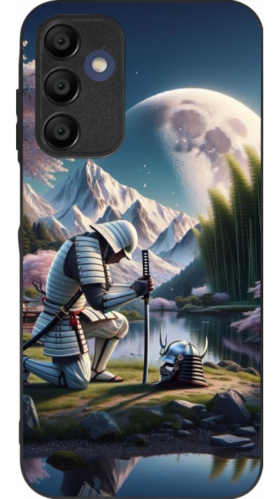 Coque Samsung Galaxy A16 - Silicone rigide noir Samurai Katana Lune