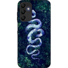 Coque Samsung Galaxy A16 - Silicone rigide noir Serpent Blue Anaconda