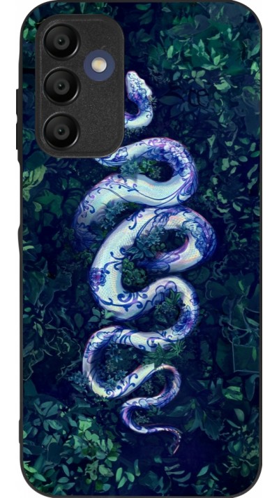 Coque Samsung Galaxy A16 - Silicone rigide noir Serpent Blue Anaconda