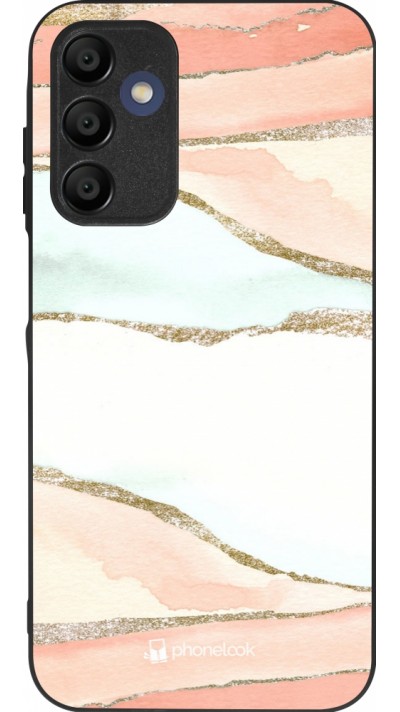 Coque Samsung Galaxy A16 - Silicone rigide noir Shimmering Orange