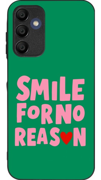 Coque Samsung Galaxy A16 - Silicone rigide noir Smile for no reason 2026