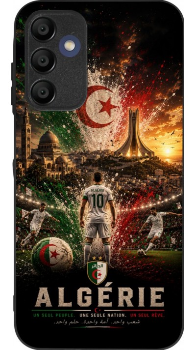 Coque Samsung Galaxy A16 - Silicone rigide noir Football Algérie splash 2026