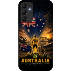 Coque Samsung Galaxy A16 - Silicone rigide noir Football Australie splash 2026