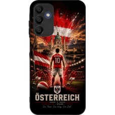 Coque Samsung Galaxy A16 - Silicone rigide noir Football Autriche splash 2026