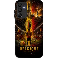 Coque Samsung Galaxy A16 - Silicone rigide noir Football Belgique splash 2026