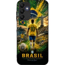 Coque Samsung Galaxy A16 - Silicone rigide noir Football Brésil splash 2026