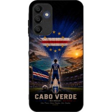 Coque Samsung Galaxy A16 - Silicone rigide noir Football Cap-Vert splash 2026