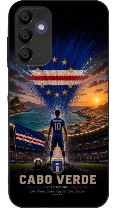Coque Samsung Galaxy A16 - Silicone rigide noir Football Cap-Vert splash 2026