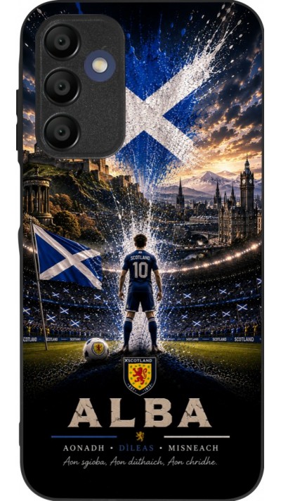 Coque Samsung Galaxy A16 - Silicone rigide noir Football Écosse splash 2026