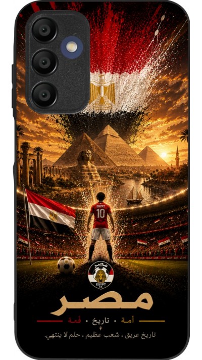 Coque Samsung Galaxy A16 - Silicone rigide noir Football Égypte splash 2026