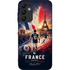 Coque Samsung Galaxy A16 - Silicone rigide noir Football France splash 2026