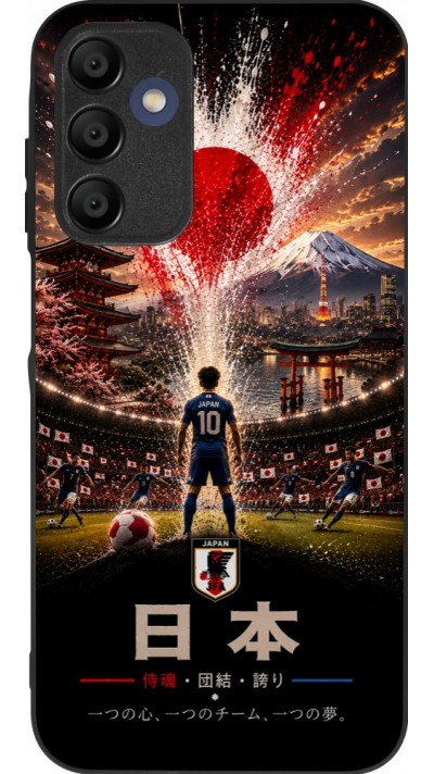 Coque Samsung Galaxy A16 - Silicone rigide noir Football Japon splash 2026